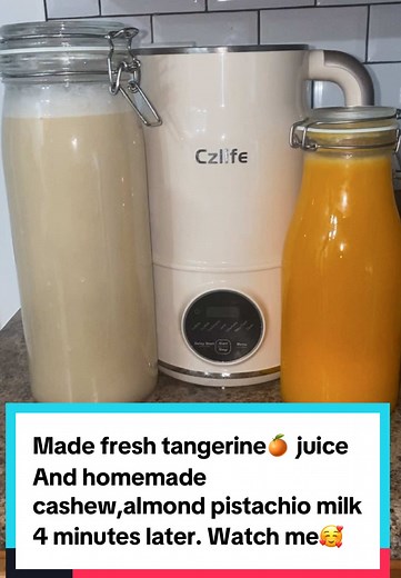 Tangerine Juice and Nut Milk Recipes in 4 Minutes
