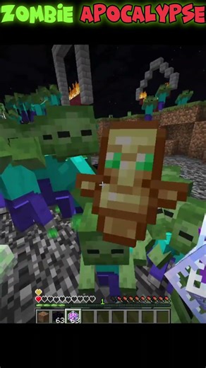 Zombie apocalypse 👀 #minecraft #gaming #shorts