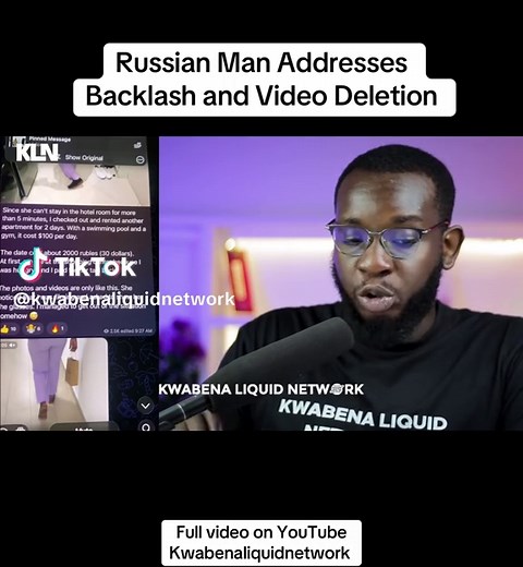 Russian Man Addresses Backlash and Video Deletion