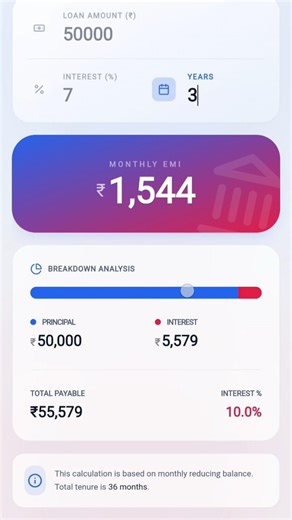Numkit Emi calculator #numkit #emi#calculatorapp #utilities #dailyuseapp #help #emicalculator