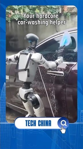 Try robot car wash—your ride gets a spotless shine in minutes.#robots #technology