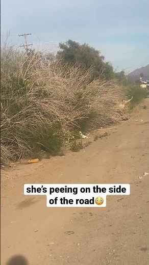 SHES PEEING ON THE SIDE OF THE ROAD #shorts