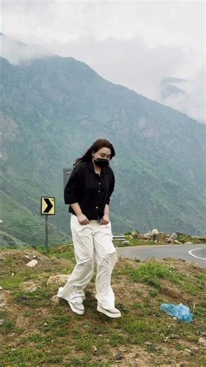 Lost in the Clouds ☁️🏔️ | Black & White Outfit ✨ #shorts #youtubeshorts #viralvideo