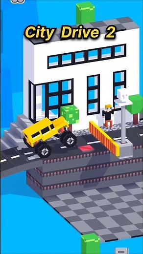 Drive Mad Level 64: Walkthrough City Drive 2 solution 🌇 #shorts