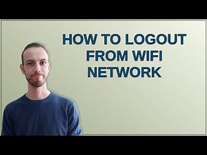 How to logout from wifi network