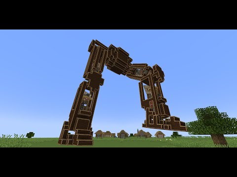 Minecraft create mod 15. -Robot leg test 3 (Clockwork)-