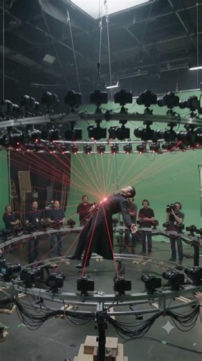 How bullet time was actually filmed | AI recreation #thematrix #vfx
