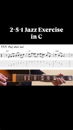 Pennmusic2019 on Instagram: "#jazzguitar #guitarlessons #jazzguitarlicks #guitarlicks #251"