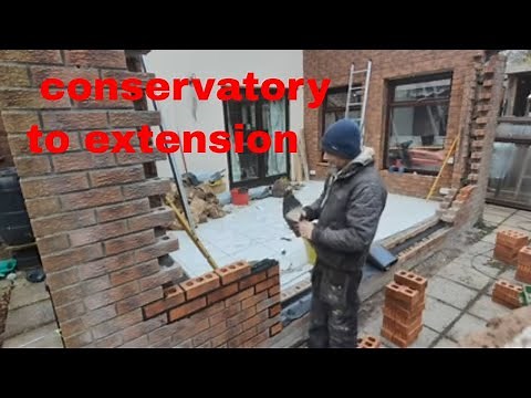 convert conservatory to extension build