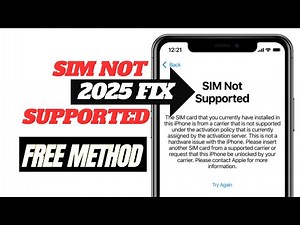 2025 FIX: How to Fix SIM Not Supported on iPhone (Free Unlock Method!)