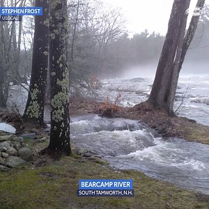 😯 This video from South Tamworth shows a rather swollen Bearcamp River! Flood warnings are still posted in some spots: https://bit.ly/2IzTbno 📹: Stephen Frost | u local New Hampshire (or upload here: https://www.wmur.com/upload ) | WMUR-TV