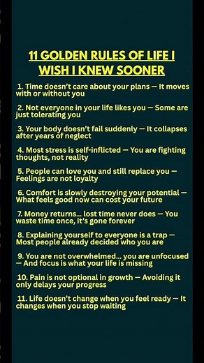 11 Golden Rules of Life I Wish I Knew Sooner (These Will Change Everything!)