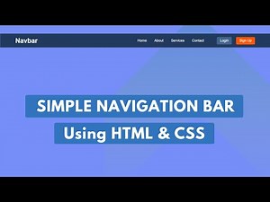 How To Create A Navbar Using HTML & CSS