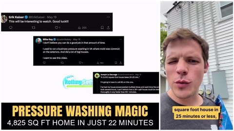 Pressure washing a 4,825 square foot home in 22 minutes with no edits