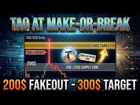 Bittensor TAO at Make‑or‑Break: From 200$ Fakeout to 300$ Target – Full AI Crypto Breakdown