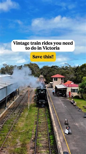 🚂 Vintage train rides in Victoria are worth experiencing. If you love heritage trains, scenic journeys, and slow travel, these are some of the best vintage train rides in Victoria. These historic train rides make the perfect Melbourne day trips and weekend getaways. 🚗 All of these are within 1–3 hours from Melbourne and easy to plan. 5 vintage train experiences (with approx drive time from Melbourne): 🚂 Walhalla Goldfields Railway ~2.5 hrs (Gippsland) 🚂 Mornington Tourist Railway ~1.5 hrs (M