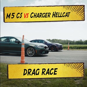 What happens when the 797 HP Charger Hellcat Redeye takes on the BMW M5CS in a DRAG RACE? Lets's find out... | Throttle House