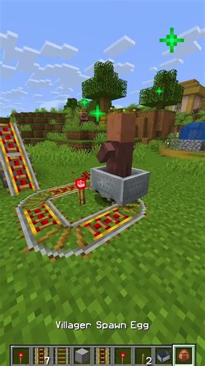 Minecraft Villager Launcher! 🤯 #shorts