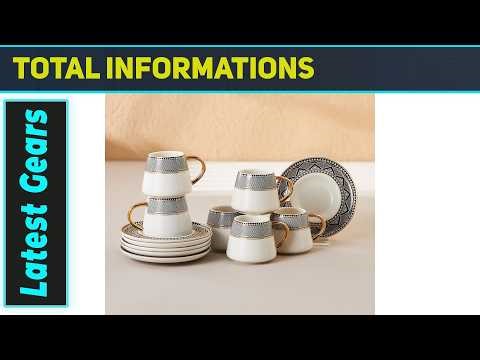 KARACA Globe Turkish Coffee Cup Set of 6 – Best Small Espresso Cups