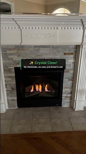 This BREAD Trick Cleans Fireplace Glass INSTANTLY 🍞🔥 #Shorts