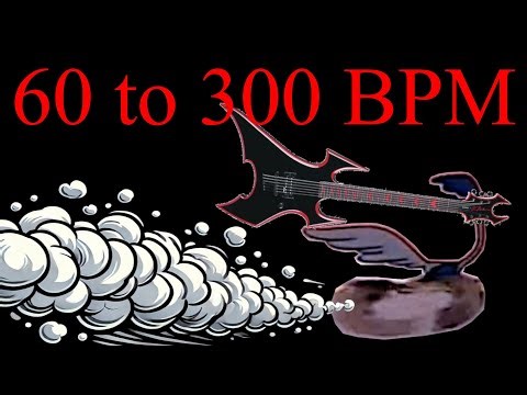 Step One - 60 to 300 BPM 16th Notes Picking Bursts Guitar Play Along/Practice