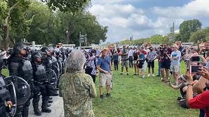 "They have a loser argument" -- A counter protestor just stood in front of the Capitol police officers discussing why rally-goers are in the wrong. MORE HERE: https://wjla.com/news/local/capitol-police-on-justice-for-j6-rally-were-not-going-to-tolerate-violence | 7News DC