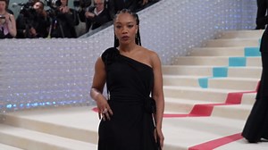 Naomi Ackie arriving at the 2023 Met Gala