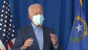 It was so nice of Joe Biden to show up in Nevada today, where he dodged questions and thought he was in Arizona because he’s a stupid DNC puppet that can’t care enough to turn around and see my state’s flag right behind him. | Mindy Robinson