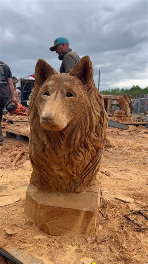 153K views · 4K reactions | Speed Carving in 1 Hour 30 Minutes! 掠 #woodworking #chainsaw #wolf #sculpture #reelsviral | Michael Jones Chainsaw Sculptor | Facebook