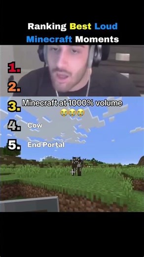 Minecraft 1000% Volume: Prepare For LOUD Ear Rape! #shorts