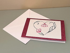 Floral Heart Greeting Card - Digital Download Pattern for Handmade Embroidered Cards - Etsy