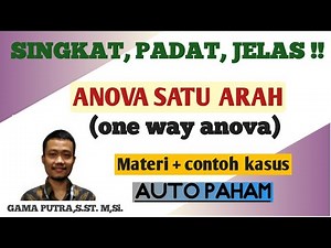 One-way ANOVA (one way anova)