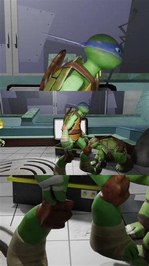 Mikey and Raph fighting ANIMATION