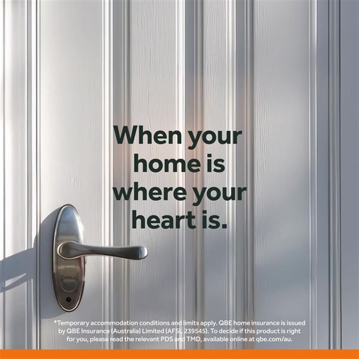 Our home insurance includes temporary accommodation costs up to 24 months* if your home isn’t liveable due to an insured event, so that you have a place to call home, while we repair or rebuild yours. | QBE Insurance Australia
