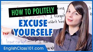 34K views · 4.3K reactions | How to be polite when excusing yourself in English? ‍♂️ P.S. Want more videos like this? Sign up now for FREE: https://www.englishclass101.com/?src=facebook_polite-excuse_fb_video_110221 | Learn English - EnglishClass101.com | Facebook