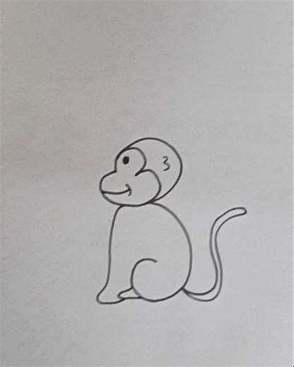 Drawing from numbers/ easy and cute monkey drawing