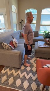 I’m always intrigued by the various finess test. This one is how many squats to a chair or couch can you do in 30 seconds. I think the benchmark for men over 65 is 11 and that number varies depending on the source. It’s not something to freak out about, but instead it gives you a starting point to improve upon. #startwhereyouare #bepatientwithyourself #agingshouldntsuck #afriendlynudge #sittostand #abalancedyou | A Balanced You