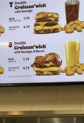 Burger King Breakfast Review: Double Croissan'wich