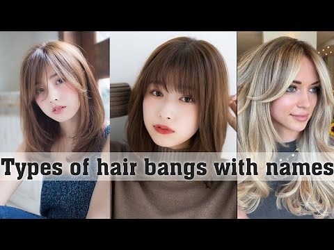 Types of hair bangs with names||hair bangs||THE TRENDY GIRL