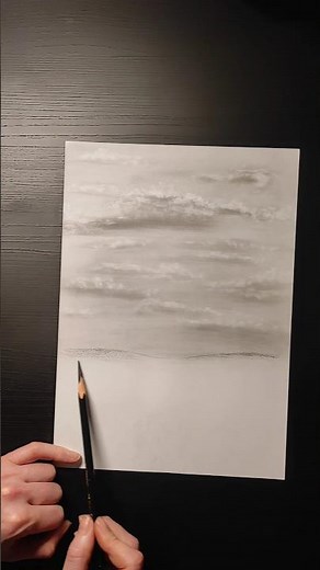 Charcoal Tree Drawing - Peaceful Landscape Art | Relaxing Drawing Tutorial