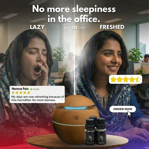 No more sleepiness in the office - Use humidifier to keep yourself Fresh