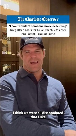 Greg Olsen roots for friend Luke Kuechly to enter Pro Football Hall of Fame