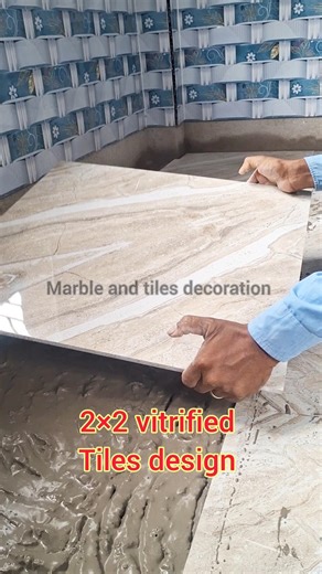 2×2 vitrified tiles design #shorts #floortilesdesign #tilesinstallation