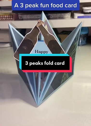 This was my first attempt to make this card. It eas auite wasy to do as i was following a youtube tutorial by Sam Calcott! #3peakfold #funfold #handmadecard #craftersoftiktok #stampinup #newskill #mindfulness #elaayem #createdwithpassion #youtube #birthdaycard #happybirthday