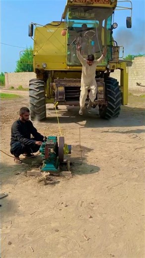 new dizel engine start on machine backup😱😱😱😱