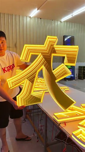 “3D LED Light Signboard Making ✨⚡”