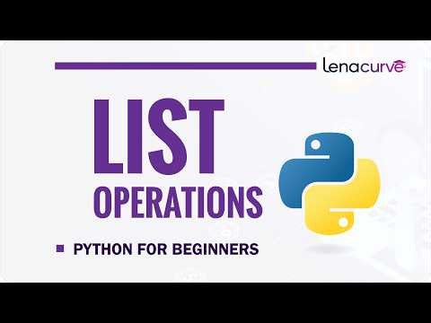 Python List Operations | Add, Remove, Sort & Reverse Lists