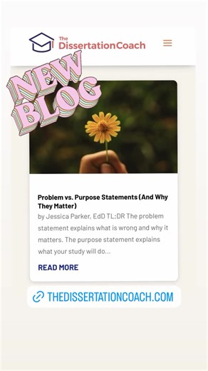 Expert thesis & dissertation guidance on Instagram: "Your problem statement is the North Star of your research proposal. 💫 It explains what is wrong and why it matters, and the purpose statement explains what your study will do about it. Read our latest blog post to learn about how to align the two and avoid common pitfalls. #phd #dissertation #thesis #phdlife #gradschool"
