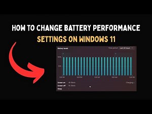 How to change battery performance settings on Windows 11