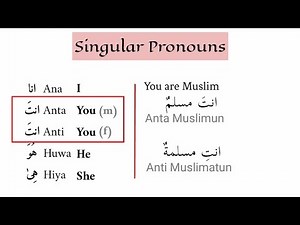 Easy Arabic Grammar Lesson 17 - Singular Pronouns